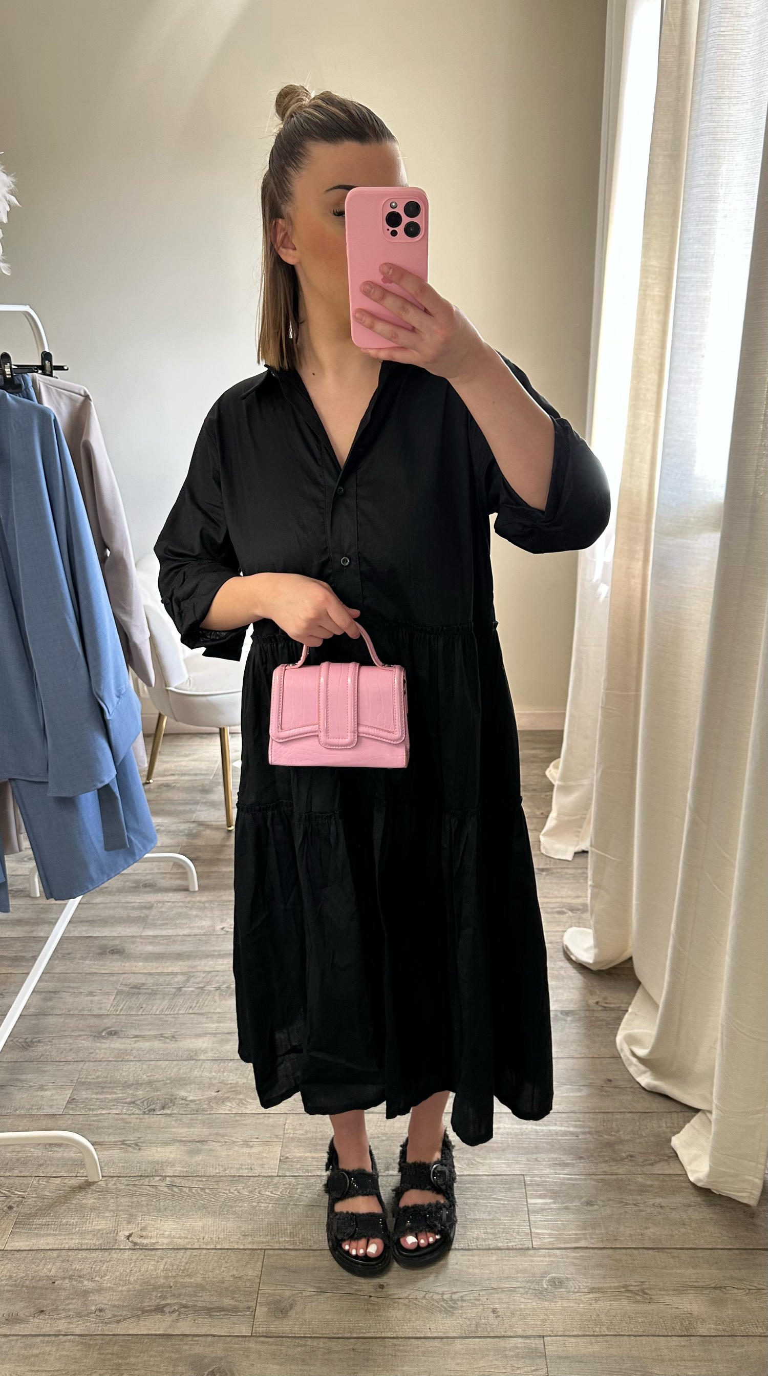 ROBE LONGUE NOIR CLARA